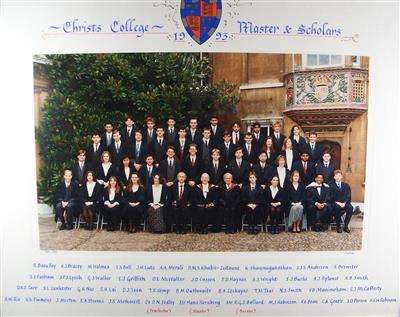 cc01014 Christ's college Master and scholars 1993.jpg; cc01014; Christ's College Master and Scholars 1993;